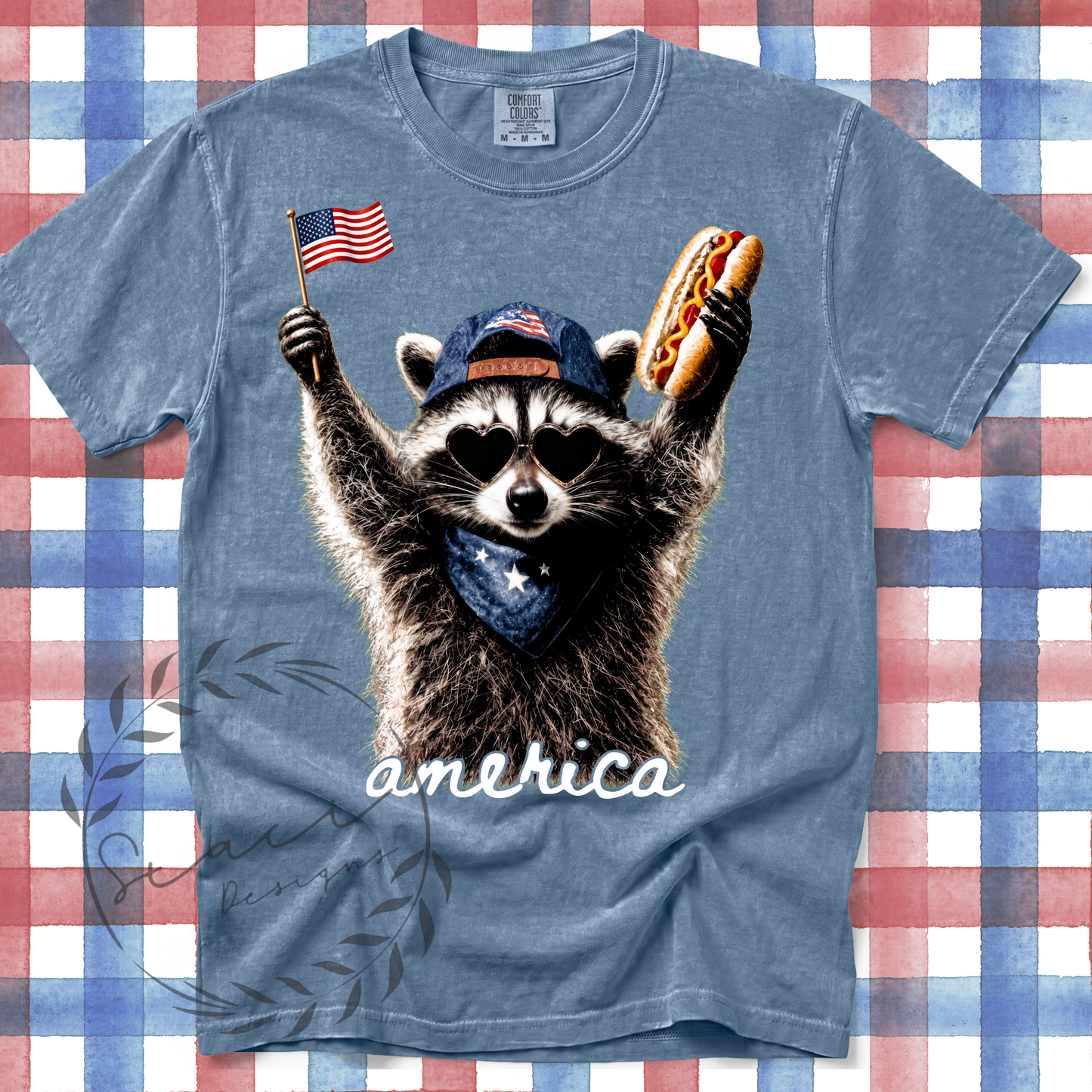 Patriot Racoon-TShirt