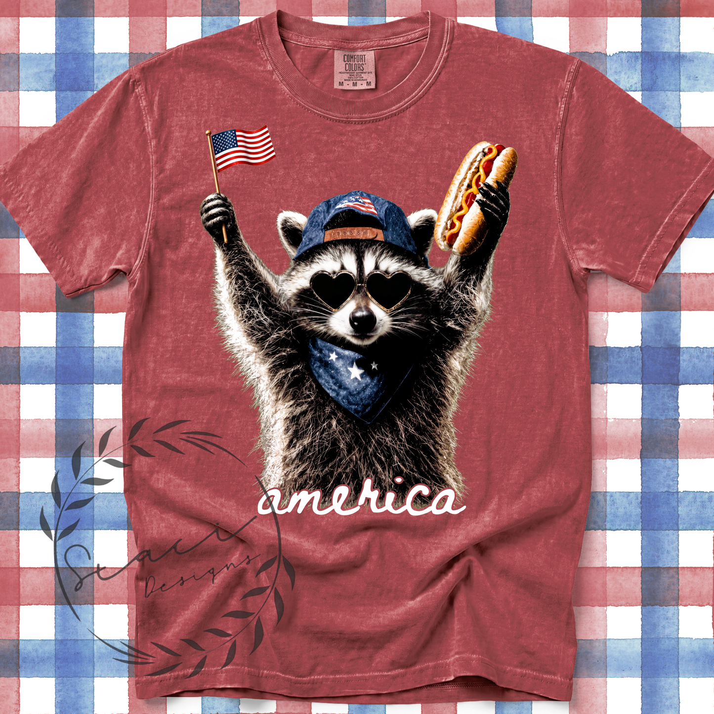 Patriot Racoon-TShirt